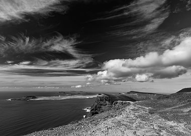 Landscape, Lanzarote, B&W
