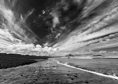 Landscape of Lanzarote B&W