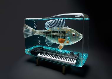 Fish in Glass with Piano