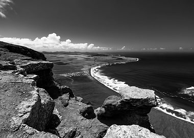 Landscape of Lanzarote B&W