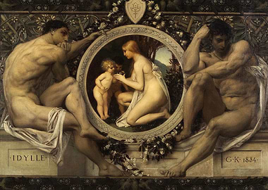 idylle 1884 gustav klimt