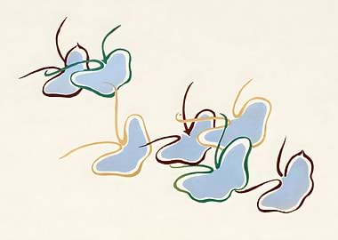 Ukiyo e Blue Butterfly