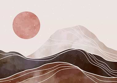 Abstract Mountain art