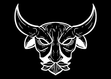 Bulls Head Steer Wrestler