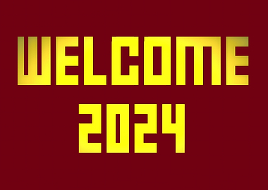 Text welcome 2024 front ye