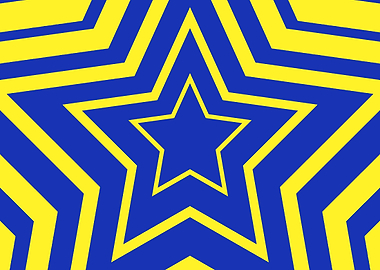 Star outline slow blue yel