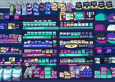 Gas Station at Midnight