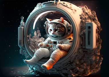 Cat on the moon