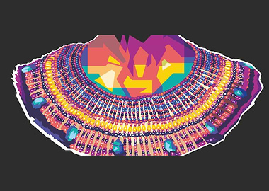 Egyptian necklace Popart