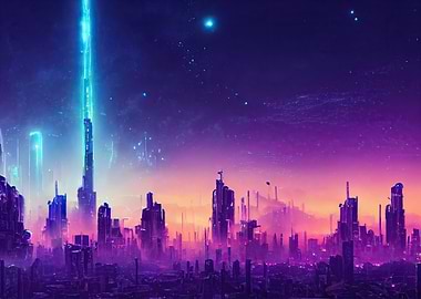 the glowing city