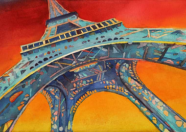 Eiffel Tower painting