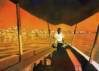 Boatman Guatemala art