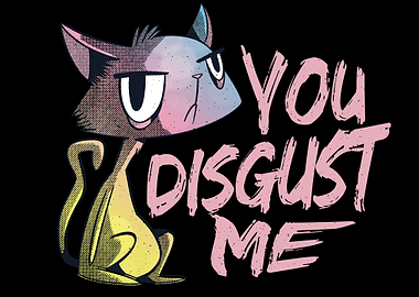 Disappointed funny cat