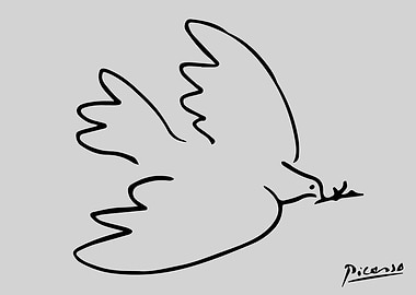 Dove of Peace Line Art