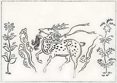 Ukiyo e Reindeer