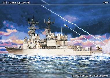 Cushing DD985 Destroyer