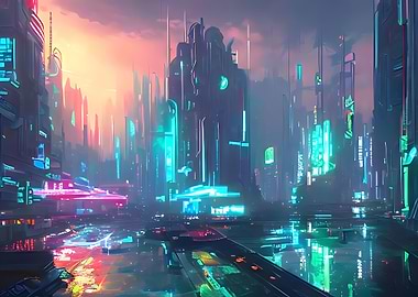 Blue District Cyberpunk