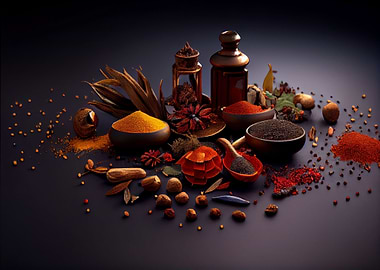 different species on dark