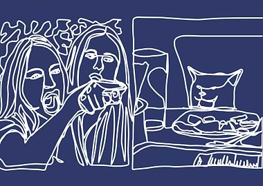 Woman Yelling at Cat White