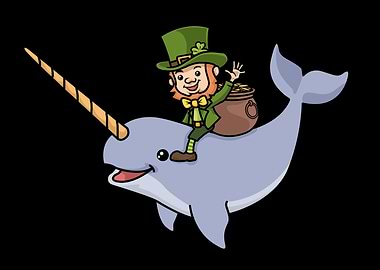 St Patricks Day Narwhal