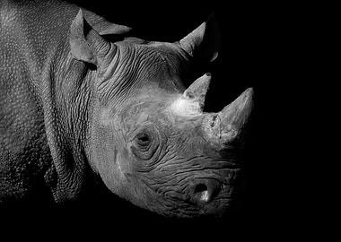 Monochrome Black Rhino