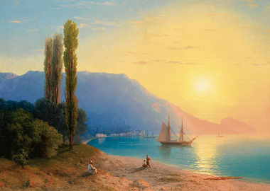 Sunset over Yalta