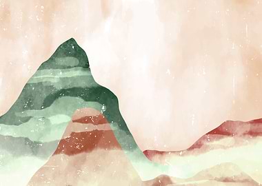 Mountain hand painted