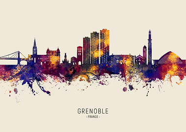 Grenoble Skyline France