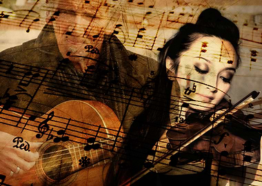 Duet Music Illustration