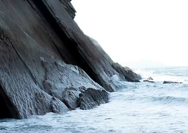 Sea Cliffs and Waves