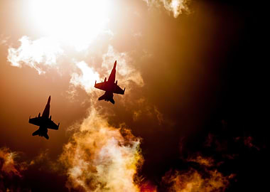 Jet Fighters in the Sky