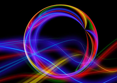 neon ball abstract