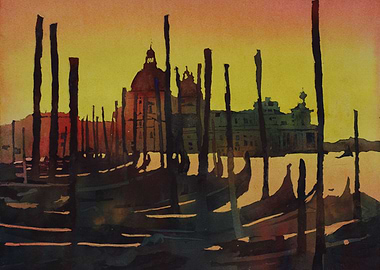 Venice Italy gondola boat