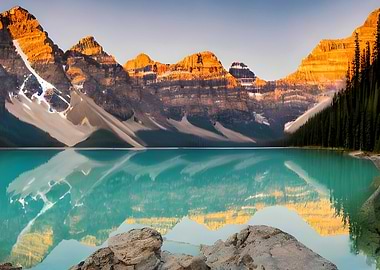 Mountains at Lake Canada