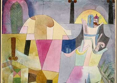 Black Columns in Landscape