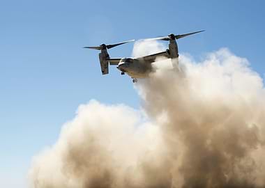 V22 through the smoke