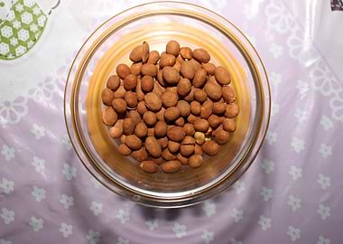 Salted and crunchy peanuts