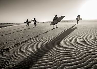 Surfers in the Sahara