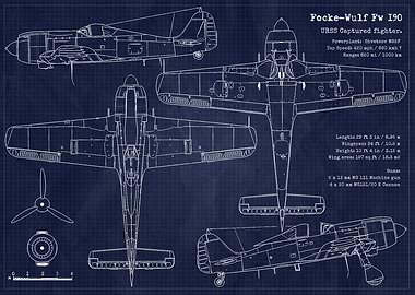 Fw190 Captured Blueprint