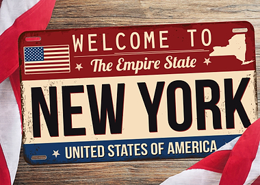 NEW YORK PLATES POSTER