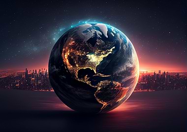 nightly Earth planet