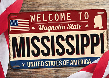MISSISSIPPI PLATES POSTER