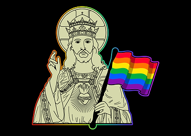 Jesus LGBTQ Flag