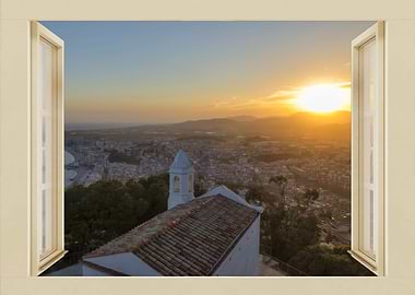 Open window village town