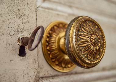 Key and golden handle