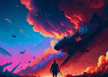 Futuristic War in Space