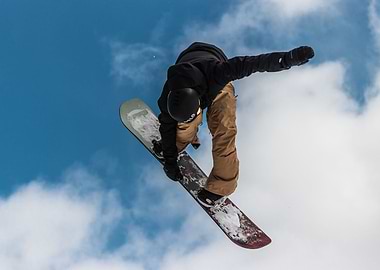Snowboarder Mid Air