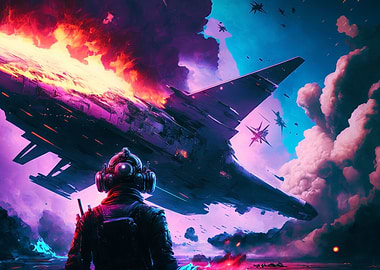 Futuristic War in Space