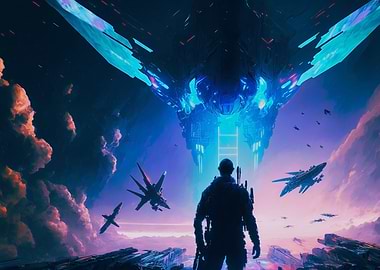 Futuristic War in Space