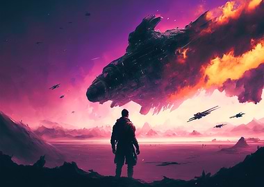 Futuristic War in Space